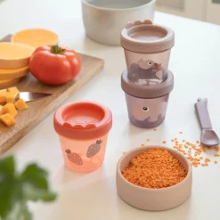 Babymad bøtte 3 stk. - Ozzo - Pudder