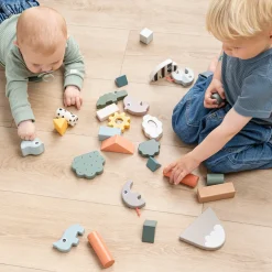 Byggeklodser 34 stk. - Deer friends - Farvemix