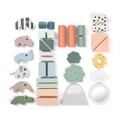 Byggeklodser 34 stk. - Deer friends - Farvemix