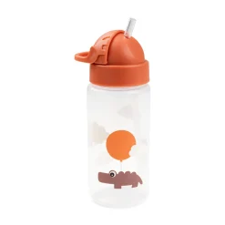 Drikkedunk m/ sugerør - Happy clouds - Papaya - 350 ml