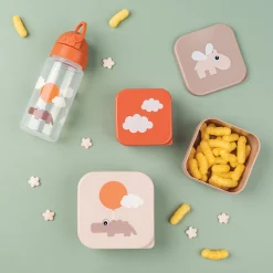 Drikkedunk m/ sugerør - Happy clouds - Papaya - 350 ml