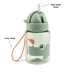 Drikkedunk m/sugerør - Playground - Grøn - 280 ml