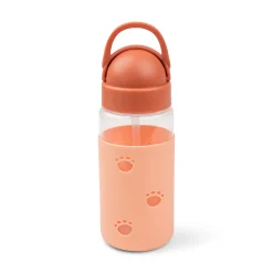 Easy-grip drikkedunk m/ sugerør - Elphee - Papaya - 350 ml