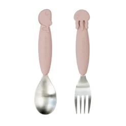 Easy-grip ske- og gaffelsæt - Sea friends - Pudder