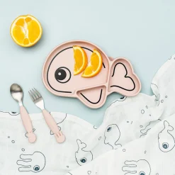 Easy-grip ske- og gaffelsæt - Sea friends - Pudder