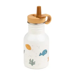 Flaske rustfrit stål - Sea friends - Beige - 350 ml