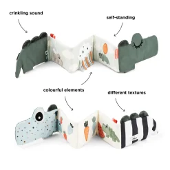 Folde-ud stofbog - Croco - Grøn