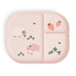Foodie compartment plate - Tiny farm - Powder