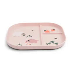 Foodie compartment plate - Tiny farm - Powder