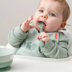Foodie easy-grip babyske 3-pak - Blå