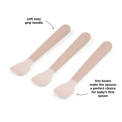 Foodie easy-grip babyske 3-pak - Pudder