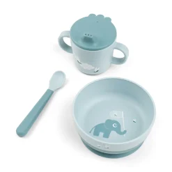 Foodie første spisesæt m/sugekop - Elphee - Blå