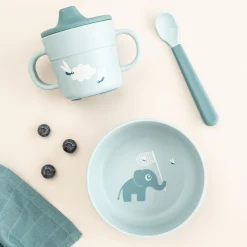 Foodie første spisesæt m/sugekop - Elphee - Blå