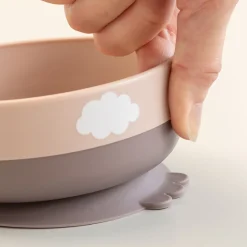 Foodie første spisesæt m/sugekop - Happy clouds - Pudder