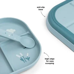 Foodie inddelt tallerken - Elphee - Blå