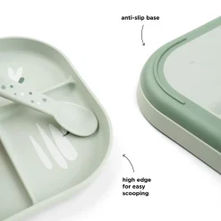 Foodie inddelt tallerken - Croco - Grøn