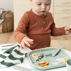 Foodie inddelt tallerken - Croco - Grøn