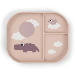 Foodie inddelt tallerken - Happy clouds - Pudder