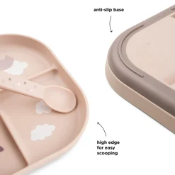 Foodie inddelt tallerken - Happy clouds - Pudder