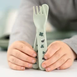 Foodie spisesæt m/sugekop Tiny farm Grøn