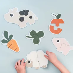 Første jigsaw puslespil - Tiny farm - Farvemix