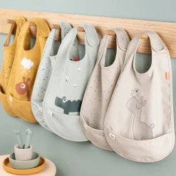 Hagesmæk med velcro 2-pak - Croco - Grøn