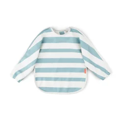 Hagesmæk m/ærmer og lomme - Striber - Blå