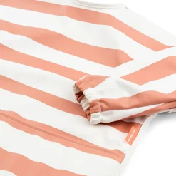 Hagesmæk m/ærmer og lomme - Striber - Papaya