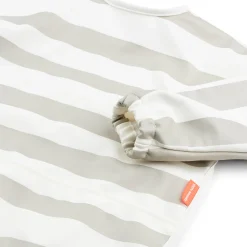 Hagesmæk m/ærmer og lomme - Striber - Sand