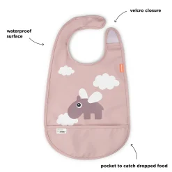 Hagesmæk m/velcro - Happy Clouds - Pudder