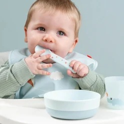 Hagesmæk m/velcro - Playground - Blå