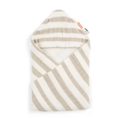 Håndklæde m/ hætte - Stripes - Sand
