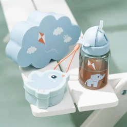 Kanvas børnerygsæk-sæt - Blå