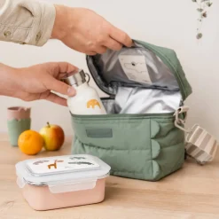 Madkasse i rustfrit stål - Deer friends - Pudder