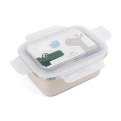 Madkasse i rustfrit stål - Lalee/Croco - Sand