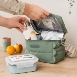 Madkasse i rustfrit stål - Deer friends - Blå