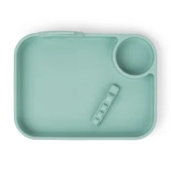 Peekaboo inddelt tallerken - Deer friends - Blå