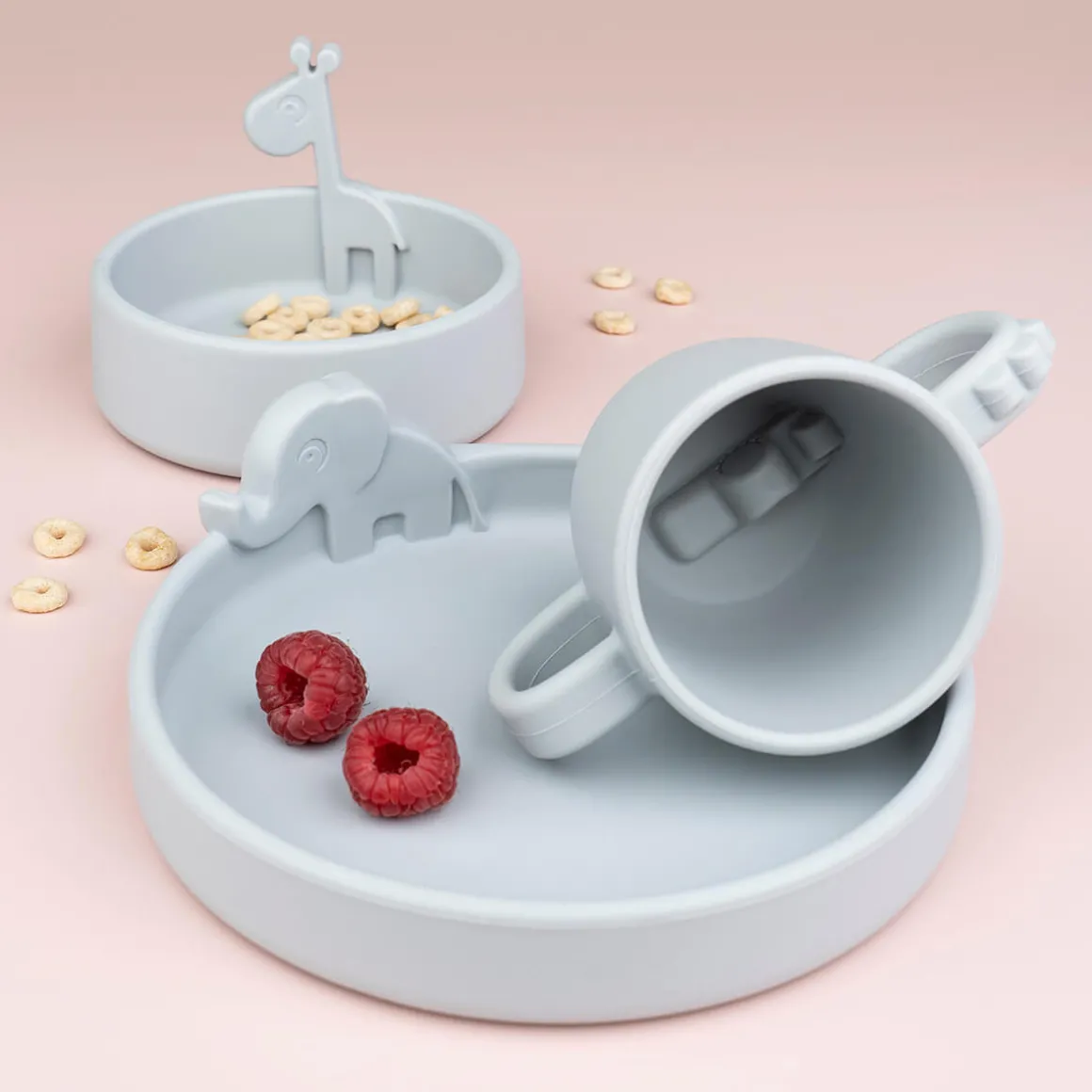 Peekaboo kop med 2 håndtag - Croco - Grå