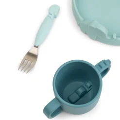 Peekaboo spisesæt - Deer friends - Blå