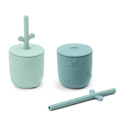 Peekaboo sugerørskop 2 stk. - Wally - Blå