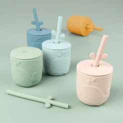 Peekaboo sugerørskop 2 stk. - Wally - Blå