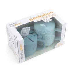 Peekaboo tud/snack kop sæt - Deer friends - Blå