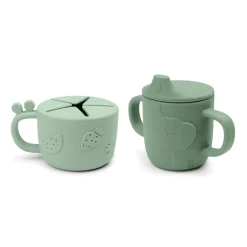 Peekaboo tud/snack kop sæt - Deer friends - Grøn