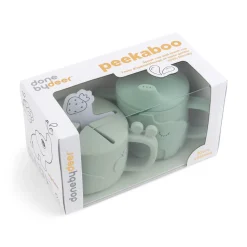 Peekaboo tud/snack kop sæt - Deer friends - Grøn