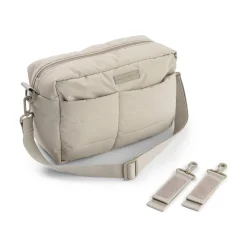 Quiltet barnevognstaske - sand