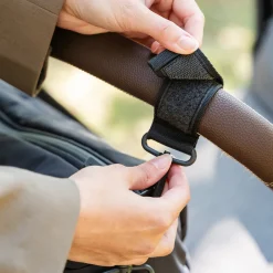 Quiltet barnevognstaske - sort