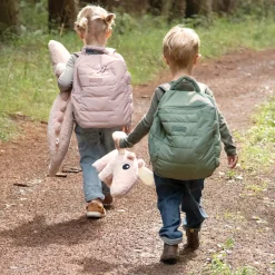 Quiltet børnerygsæk - Croco - Pudder - 9,6 L