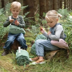 Quiltet cross-over børnetaske - Croco - Grøn