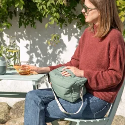 Quiltet termo taske - Croco - Grøn