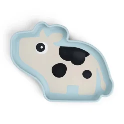 Silicone Stick&Stay tallerken - Dotti - Blå